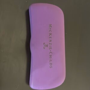 Mackenzie Childs glasses case in purple